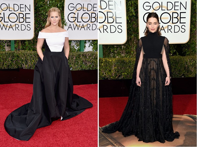 Amy-Schumer și Emilia Clarke_Golden Globes 2016