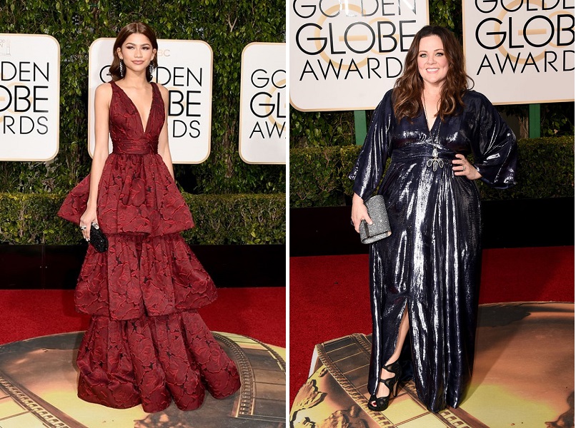 Zendaya și Melissa-McCarthy_Golden Globes 2016